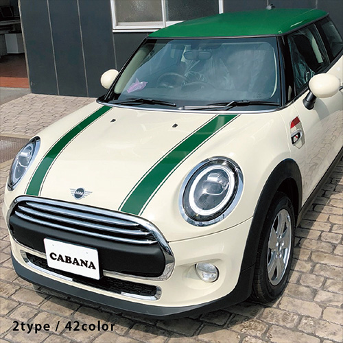 MINI ボンネットストライプラッピング