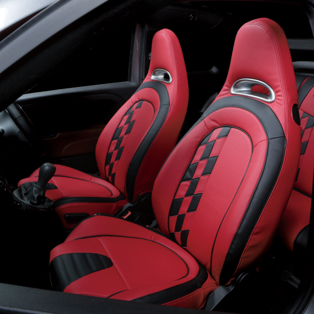 ABARTH 500/595 シートカバー チェッカーノ【CABANA(カバナ 
